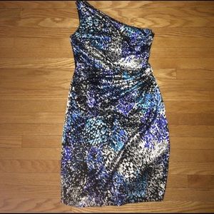 Maggy London One Shoulder Dress Size 8